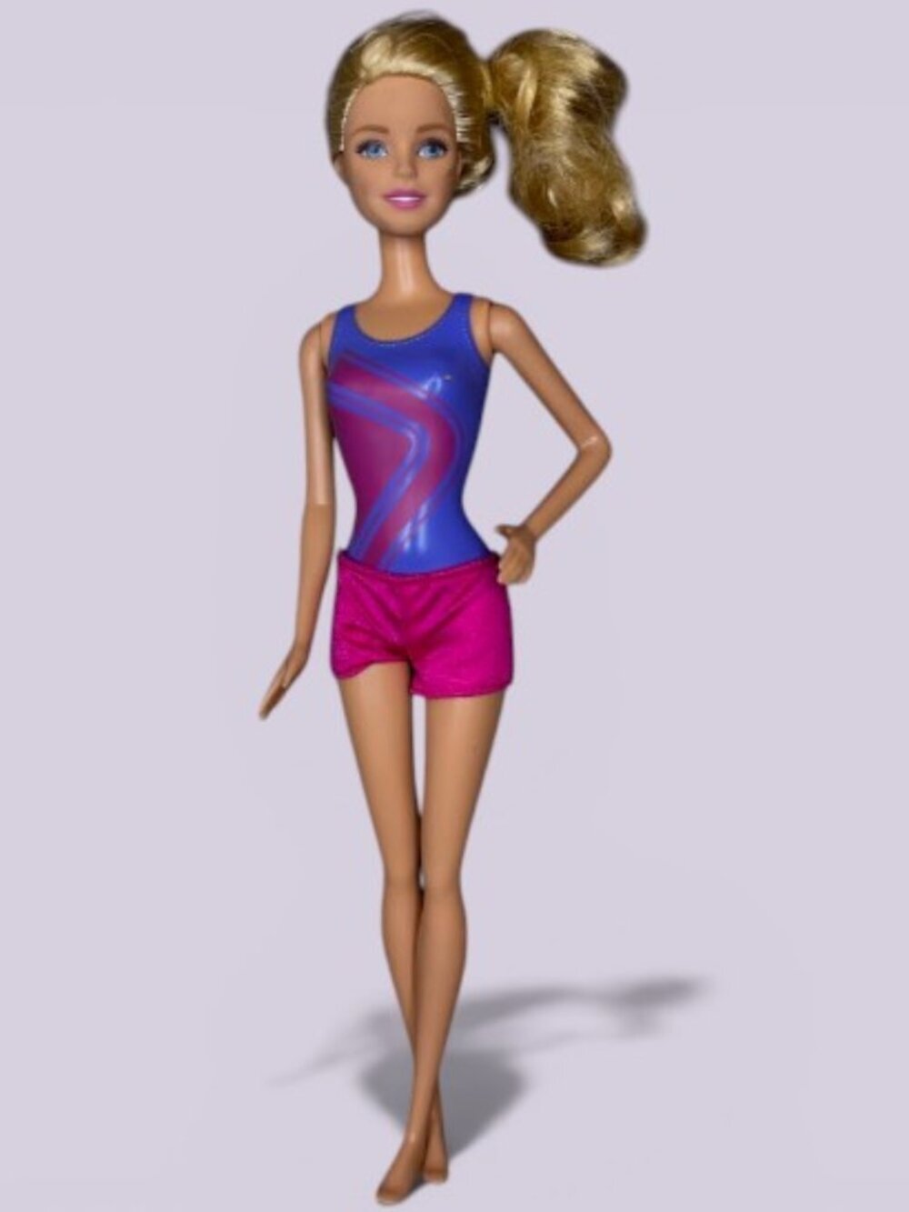 Mattel Barbie Water Play Doll Blue Pink Swimsuit Pink Shorts Doll Only